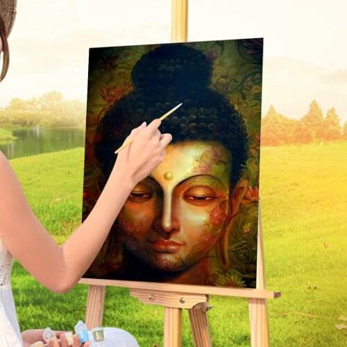 Abstract Buddha Face Painting By Numbers Set Oil Paints 40*50 Boards By Numbers Handmade Crafts For Adults Wholesale Handiwork