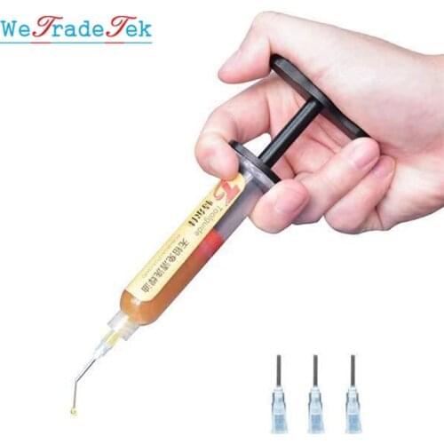 Aluminum Alloy Solder Flux Dispenser Syringe Type Solder Paste Needle Booster Welding Propulsion Tool
