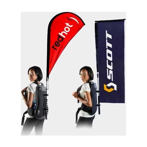 Free Shipping Backpack Advertising Flag/Walking Billboard/Flag Banner/Custom Flag/Printing Both Sides