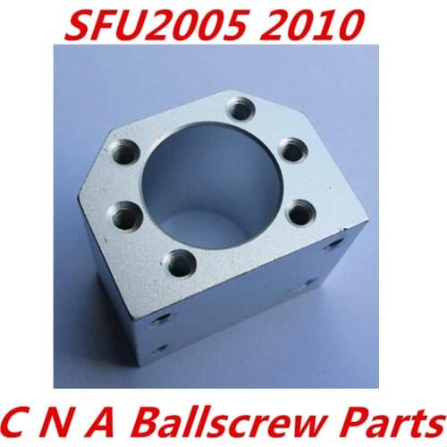 Free shipping SFU2005 Ballscrew Nut Housing Aluminium Material for 2005 ball nut housing Bracket Holder CNC Parts