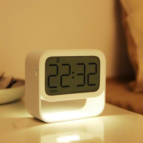 Clock Lamp USB Multifunctional Digital Alarm Loop Snooze Display Time Backlight Function Bedside Table Lamp Home Decor