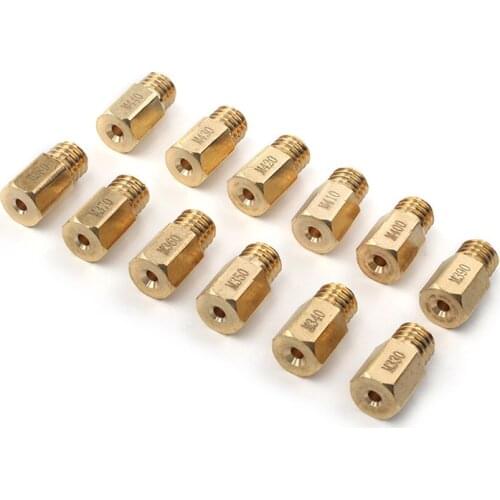 12Pcs Carburetor Main Jets Mikuni VM TM Carb #330 - #440 Jets Motorcycle