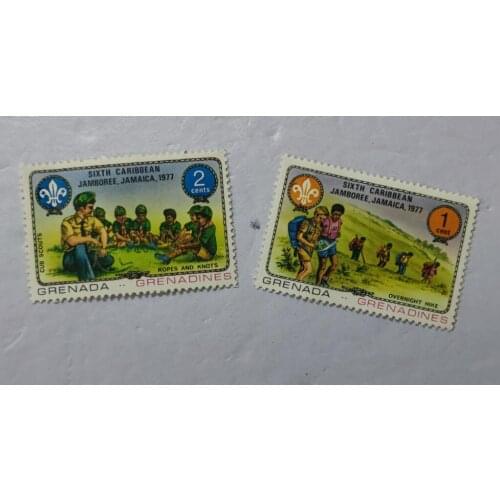 1977 Grenada Boy Scout stamps yellowish， China Post Stamps Postage Collection