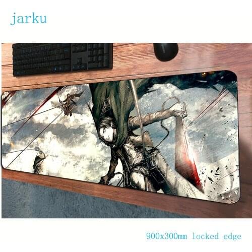 900x300x2mm attack on titan mouse pad gaming mousepad gamer mouse mat pads game computer HD print padmouse laptop play mats