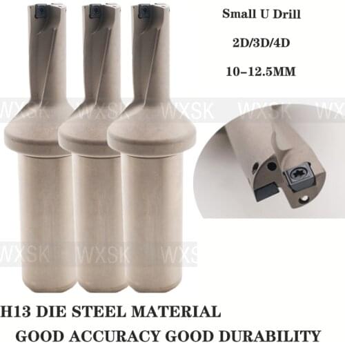 Small diameter 2d 3d 4d U drill 10MM 11MM 12.5MM 12MM 13MM drill bit with SOMT040202 blade Indexable Machinery Lathes CNC Water