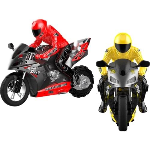 1:6 Scale RC Motorcycles Child Racing Toy 360° ing W/ LED Lights