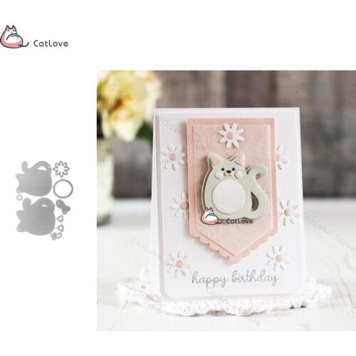 Cat Metal Cutting Dies Stencils For DIY Scrapbooking Album Paper Card Decorative Craft Embossing Die Cuts New 2019