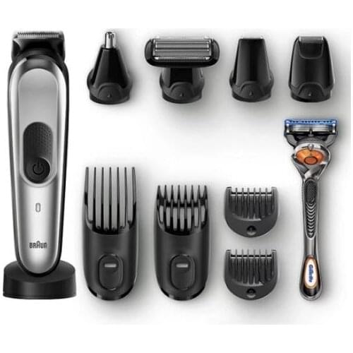 MGK 7020 male grooming kit AutoSense technology steel hood silver and black wireless wet and dry 10in1 styler + g