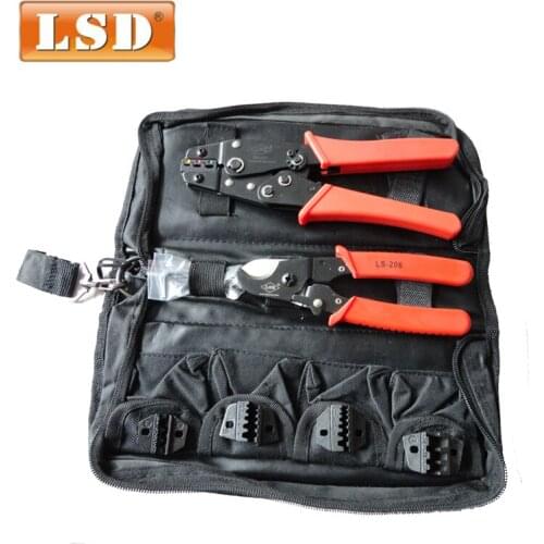 Hand Crimping Tool Set crimping tool kit with cable cutter & 4 replaceable die sets HS-K02C