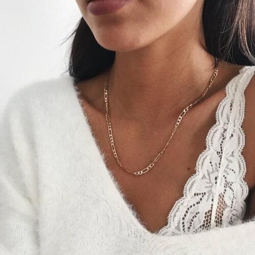 New Necklace 2021 Initial Chains Collier Necklaces for Women Clavicle Necklace Jewelry Accessories Wholesale Collares