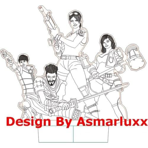 OEM ODM Drop Shipping Service Game Souvenir 3D Lamp Default Skin Changeable Mood Lamp 7 Color Night Light for Holiday Gift