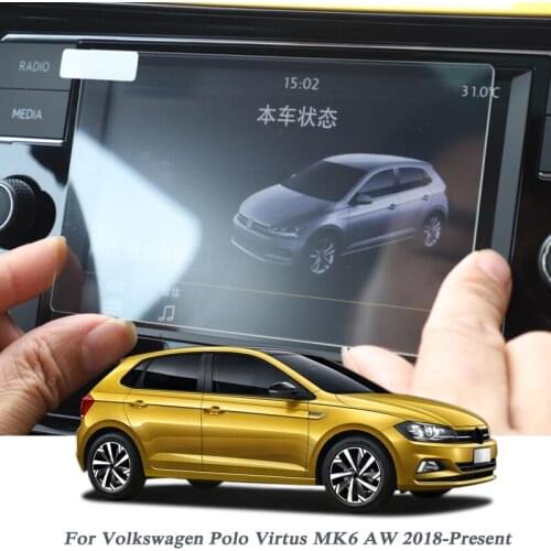 For Volksagen Polo Virtus MK6 AW 2018-2020 Car Styling Display Film GPS Navigation Screen Glass/TPU Film Control LCD Screen Film