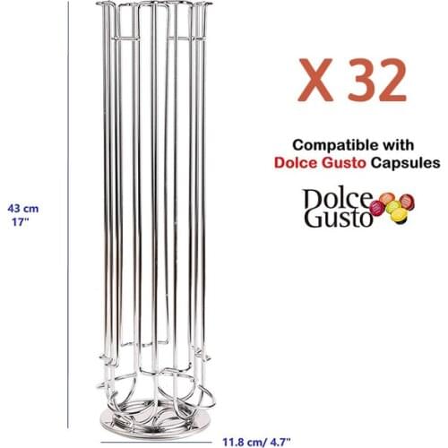 Coffee Pod Holder 360 Degree Rotating Rack Coffee Capsule Stand Capsules Storage Tower For 24 PCS Dolce Gusto Capsule 2019