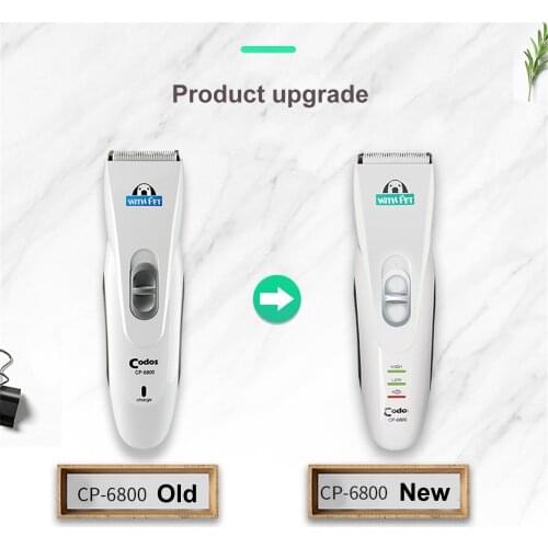 Professional Codos CP6800 Electric Dog Hair Trimmer Silver Rechargeable Pet Hair Clipper Dog Grooming Haircut Shaver Machine