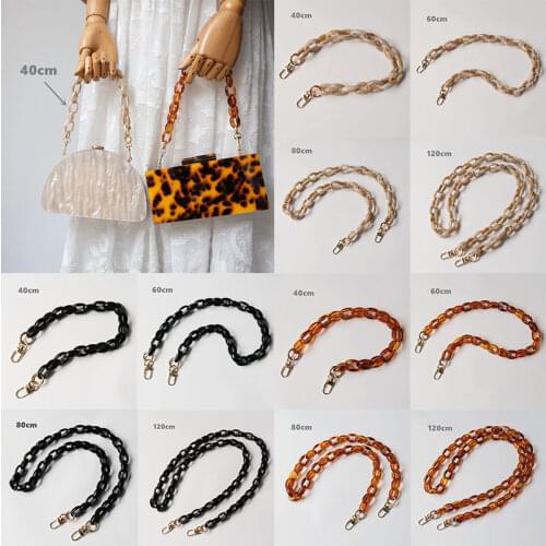 40-120cm Acrylic Resin Bag strap For Shoulder Bag Plastic Handbag Chain Strap Detachable Belts Handles Chain Bag accessories