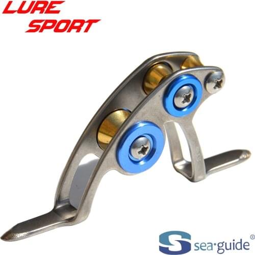 SEAGUIDE SCXRHG Steel frame Brass Rollers guide Heavy Duty Boat Fishing Rod Building component Repair DIY Accessory
