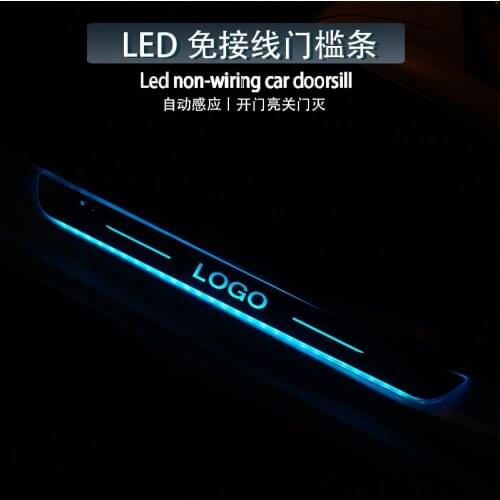 LED Colorful Dynamic Streamer Car Door Welcome Pedal Threshold Strip Free Wiring Magnetic Adsorption Universal 88% Models