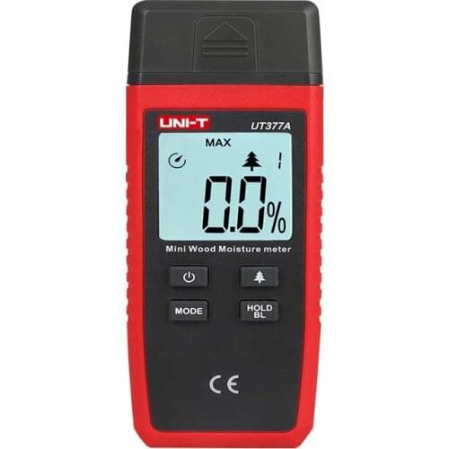 UNI-T UT377A Digital Wood Moisture Meter Hygrometer Humidity Tester for Paper Plywood Wooden Materials LCD Backlight