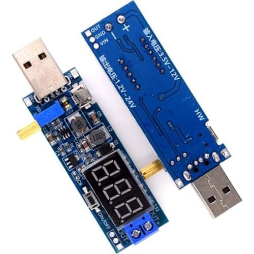 DC-DC 5V to 3.5V / 12V USB Step UP / Down Power Supply Module Adjustable Boost Buck Converter Out DC 1.2V-24V
