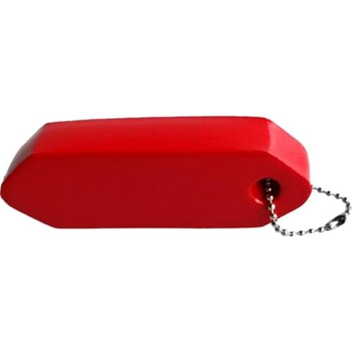 High Visibility Vinyl Coated Foam Tube Floating Keychain Water Buoyant Key Ring Boat Marine Sailing Key Float Buoy Red