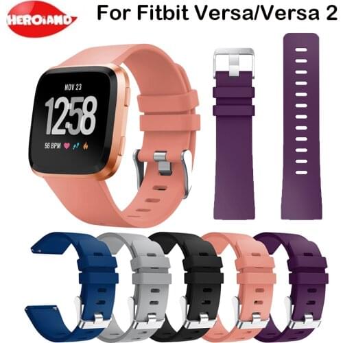 High Quality Soft Silicone Secure Adjustable Band For Fitbit Versa/Versa Lite Band Wristband Strap Bracelet Fit Bit Watch Straps