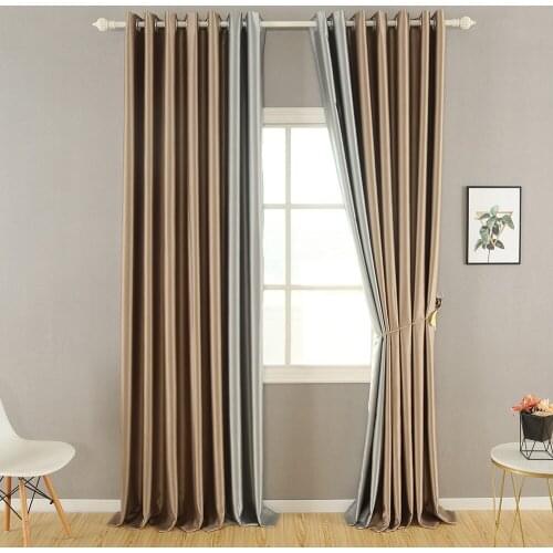 Blackout Curtain Fabric Modern Minimalist Style Hotel Curtains for Living Dining Room Bedroom