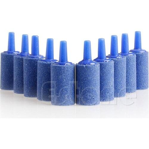 10pcs Cylinder Aquarium Bubble Air Stone Fish Tank Aeration Aerator Diffuser
