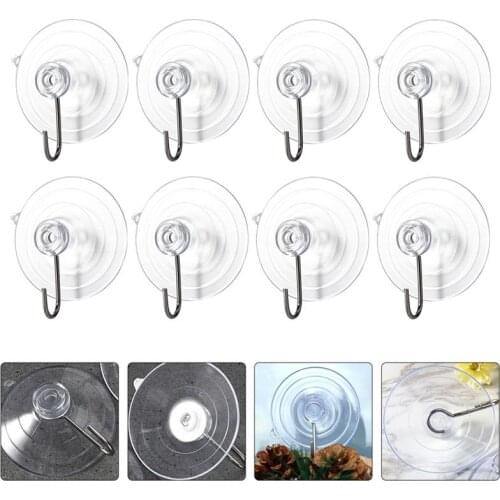 10pcs Multipurpose Suction Cup Hooks Convenient Hooks Home Office Storage Organizer Keychain Hooks