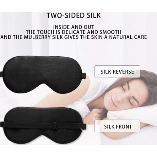 100% Natural Mulberry Silk Sleep Mask Soft Blindfold Smooth Eye Mask Sleeping Aid Eyeshade Eye Cover Patch Bandage Comfort