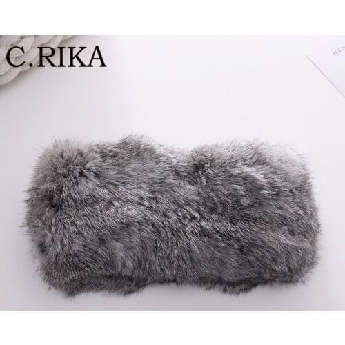 2020 Winter Thick Fluffy Rabbit Fur Headband for Women Girls Fur Russian Lady Furry Turban Headwear Outdoor Ski Hats Accessories