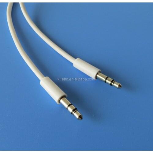 3.5mm audio cable male to male 3-poles nickel plated 1meter 3ft
