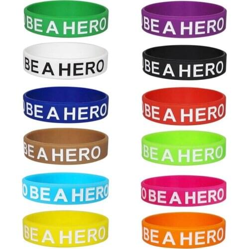 300pcs To Be A Hero sport silicone wristband bracelet shipping by DHL