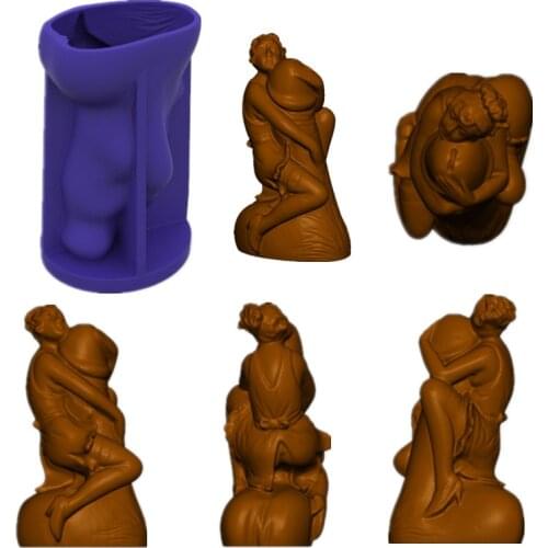 3d creative beauty holding penis silicone candle mold diy making soap candle kitchen baking sugar chocolate cake decor tool