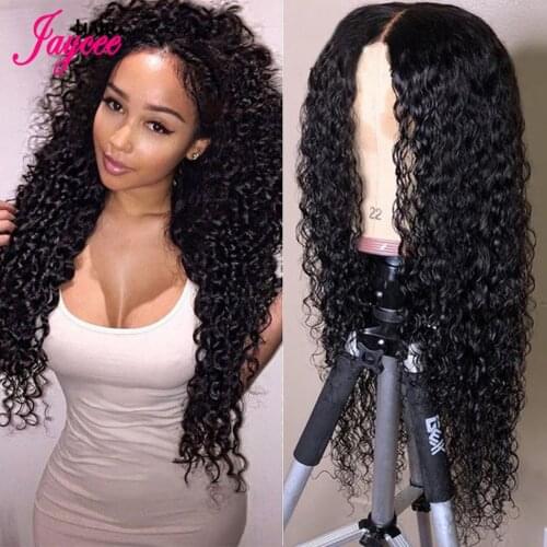 Afro Kinky Curly Human Hair Wig13x4 Lace Front Human Hair Wigs for Black Women Prepluck Glueless Brazilian Remy Water Wave Wig