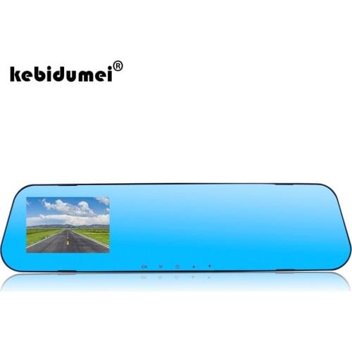 Kebidumei Car DVR Camera HD 1080P Single Record 4" Digital Video Mirror Recorder 120 Degree Wide Angle Car Dash Cam Registrar