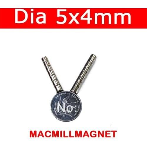 Free Shipping, dia5x4mm, 100pcs/pack, Whole Sales Brand New NdFeB Strong Permanent Magnet
