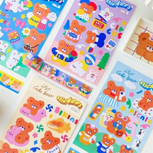 Cute Lovely Bear Diy Decorative Adhesive Sticker Tape Kids Craft Scrapbooking Sticker For Diary Album