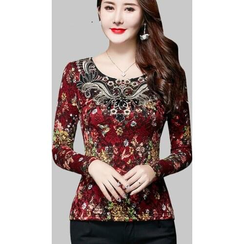 Long sleeve t shirt women tops plus size women clothing slim tee shirt o-neck t shirts women t-shirt white lace