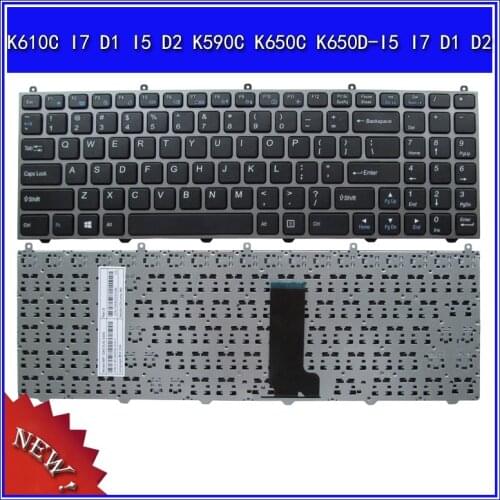 Laptop Keyboard For Hasee K610C I7 D1 I5 D2 K590C K650C K650D-I5 I7 D1 D2 Notebook Replace US/RU Keyboard