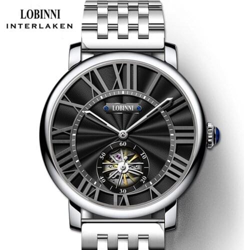 LOBINNI Sapphire Glass Waterproof Clock Seagull Movement Men Watches Top Brand Luxury Men Watches Automatic Mechanical Watch