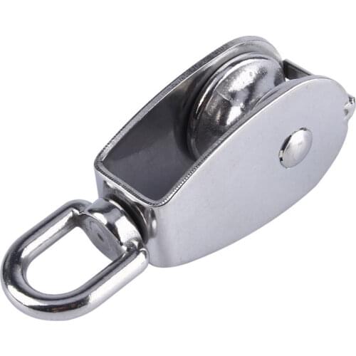 M15/M20/M25 304 Stainless Steel Single Wheel Swivel Pulley Block Lifting Rope