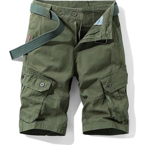 Men Cargo Shorts 100% Cotton 6 Pockets Shorts for Men Big Pockets Good Quality 2020 New Cargo Shorts Breathable Soft Good Fabric