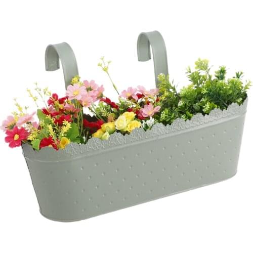 Wall Hanging Flower Pots Home Metal Plant Flower Pot Fence Balcony Plants Home Bonsai Decor Holder Basket Home Garden