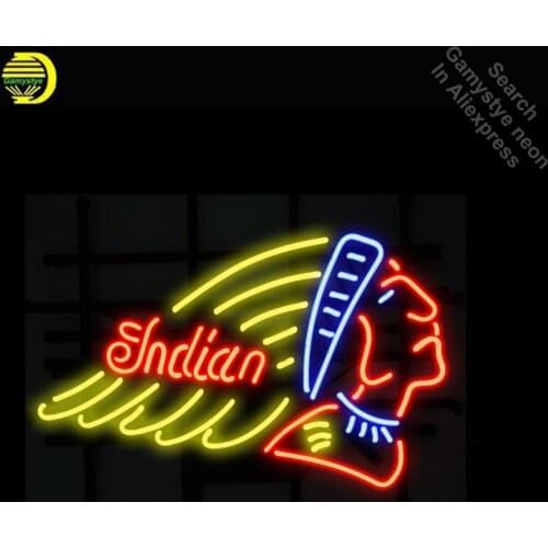 India Motorcycle Neon Sign Handcrafted Neon Bulbs Unique Real Glass Tube Iconic Decorate Room Lamp light signs Dropshipping