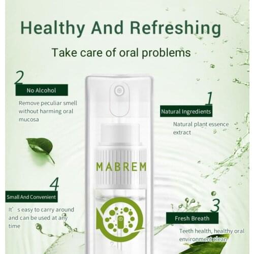 Breath Freshener Mouth Spray Remove Smoke Breath Bad Breath Small And Portable Mint Flavor Oral Care Prevent Getting Angry TSLM2