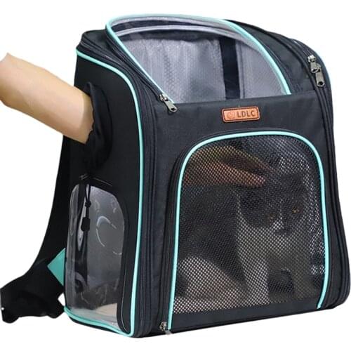 Cat Backpack Specially Designed Unique Pig Nose Buckle Transparent Visible Interactive At Any Time With Dual-Purpose Pet Mat