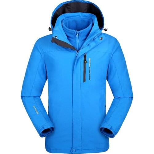 Detachable Outdoor Two-piece Suit For Men And Women Autumn And Winter Lovers New 3-in-1 Fleece Inner Lining Stormsuit Size