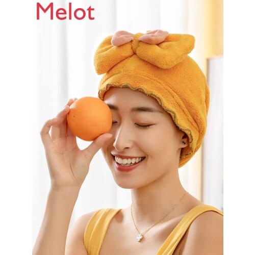 Hair-Drying Cap Womens Super Water-Absorbing and Quick-Drying Headcloth Shampoo Hat Hair Wiping Towel