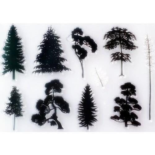 YLCS404 Trees Silicone Clear Stamps For Scrapbooking DIY Photo Album Cards Decoration Craft Transparent Stamp Clear Stamp New