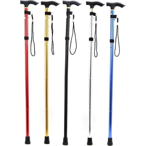 Foldable Walking Cane Trekking Hiking Poles Stick Cane Crutch Trekking Poles Alpenstock Safety Walking Stick Gifts for Elder